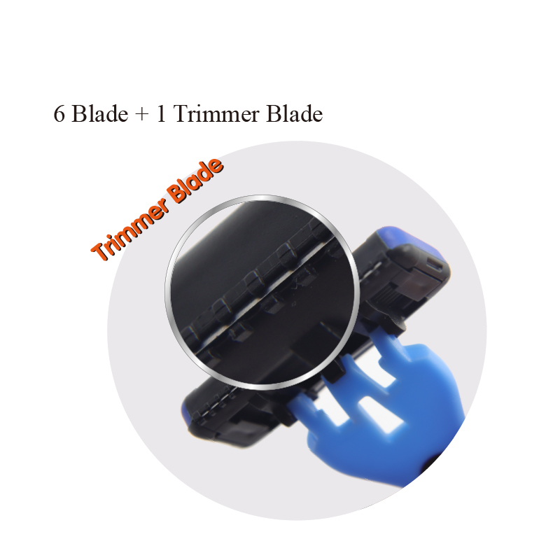 6+1 Trimmer Blade razor set men advanced Custom Stainless Steel Seven Blade Face Razors mens Razor 7