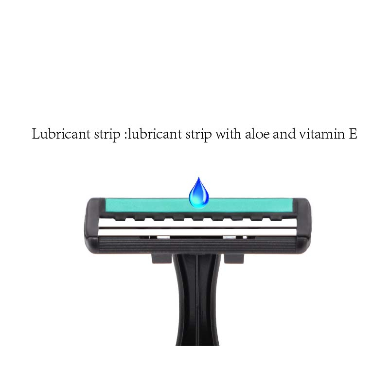 Double blade men's disposable razor factory direct sales with lubricating strip