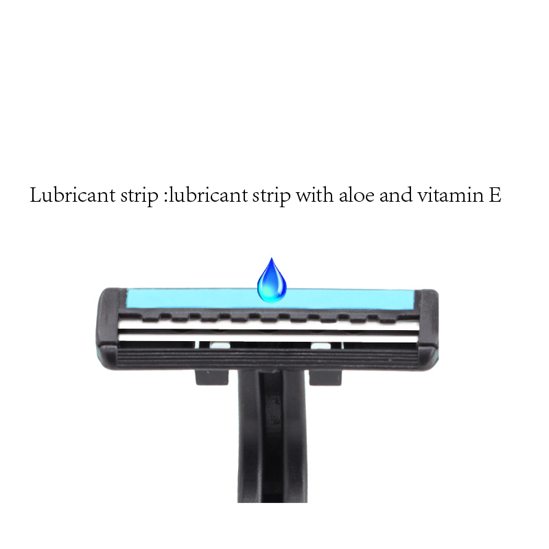 Free Sample Custom Logo Disposable Men Two Blade Straight Shaving Razor
