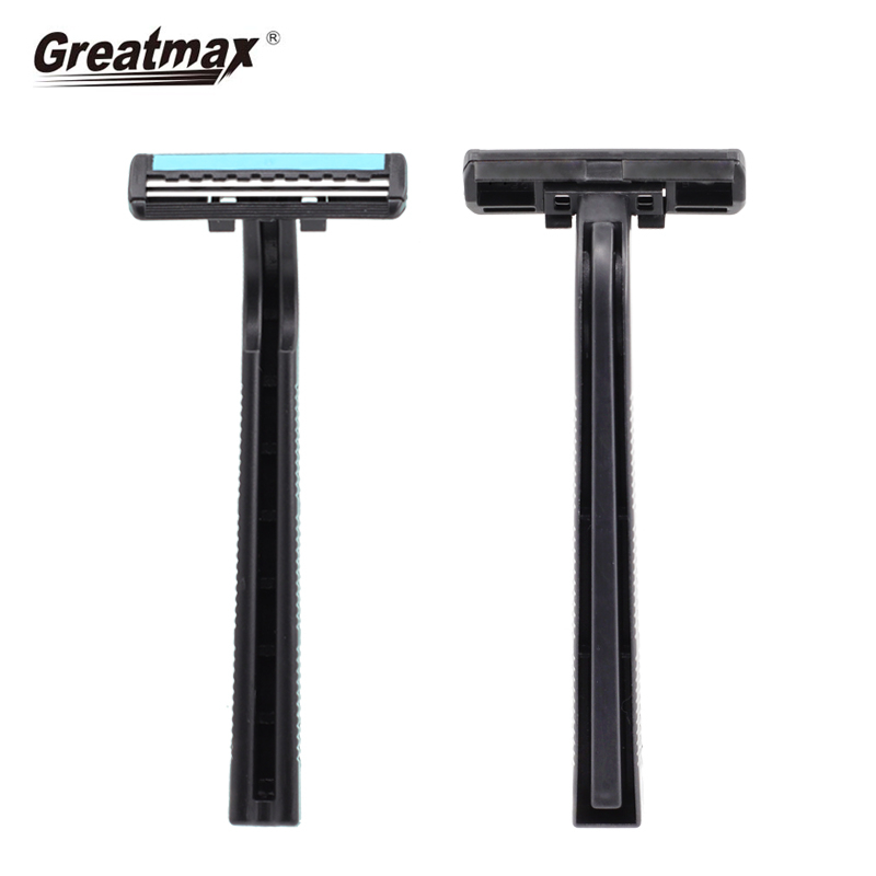 Free Sample Custom Logo Disposable Men Two Blade Straight Shaving Razor