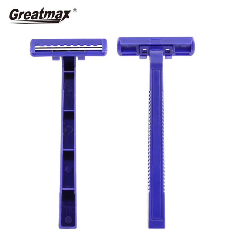 Hotel shaver mens razor blades shaving knife twin blade Razor men's plastic handle Two Blade razor