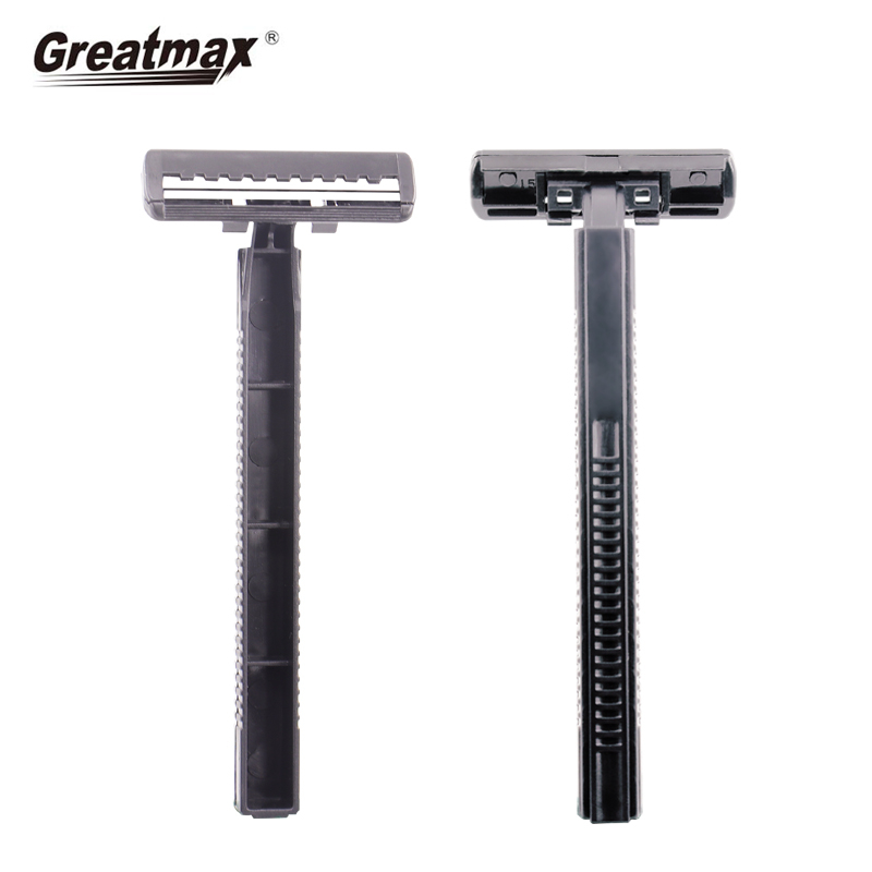 Mens razor blades shaving knife twin blade Razor men's plastic handle wholesale razor