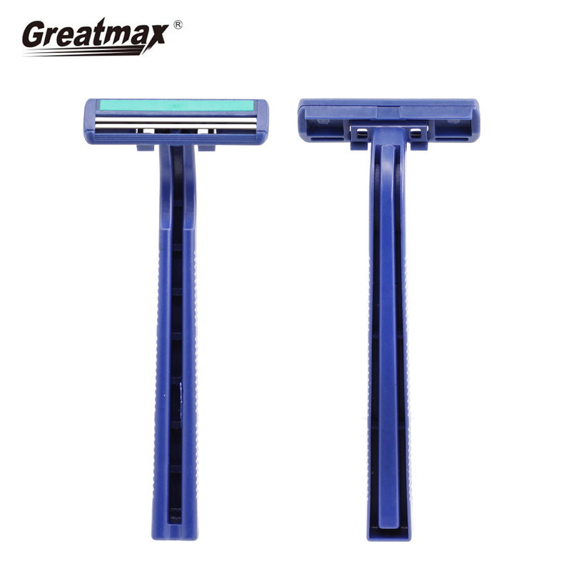 Shaving Razor Professional Manufacture Cheap Disposable Changeable 2 Blades Twin Blade with Lubricating Strips for Hotel WL-220L
