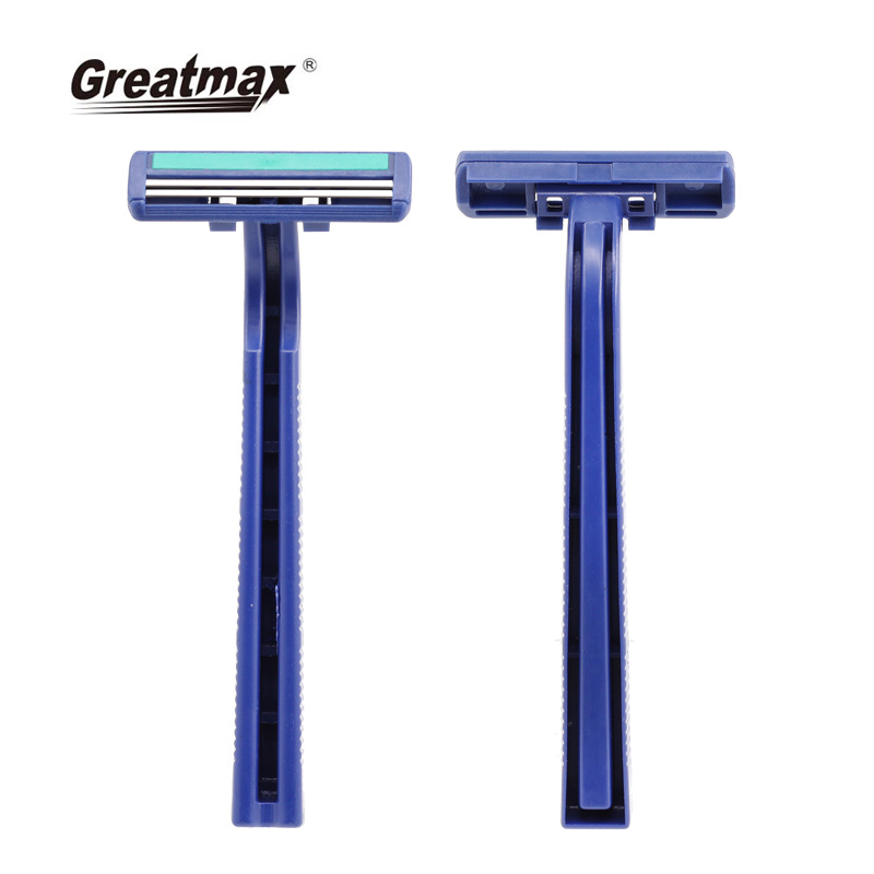 Shaving Razor Professional Manufacture Cheap Disposable Changeable 2 Blades Twin Blade with Lubricating Strips for Hotel WL-220L