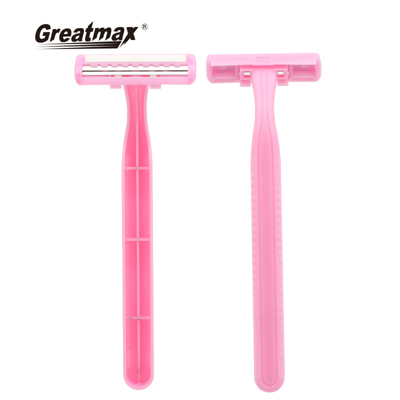 Disposable razor Ladies plastic razor two blade body facial razor